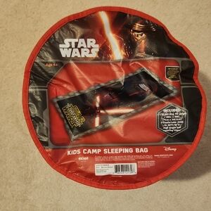 Kids Camp Star Wars The Force Awakens Sleeping Bag 28"x56" Like New